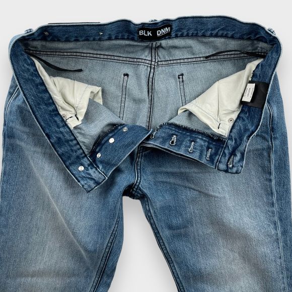 $250 BLK DNM Mens 33x32 Jeans 15 Slim Straight Dellwood Blue Mid Rise Denim - Picture 12 of 12